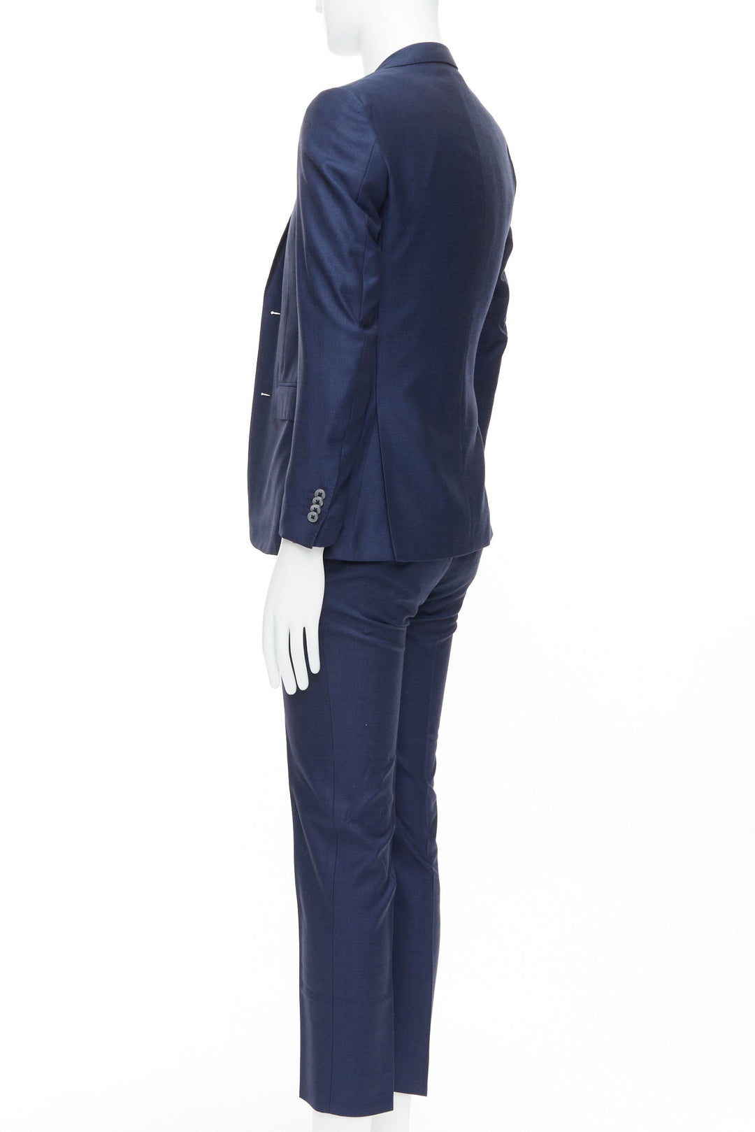 CORNELIANI Super 110'S 18.25 micronavy extra fine virgin wool slim suit IT44 XS