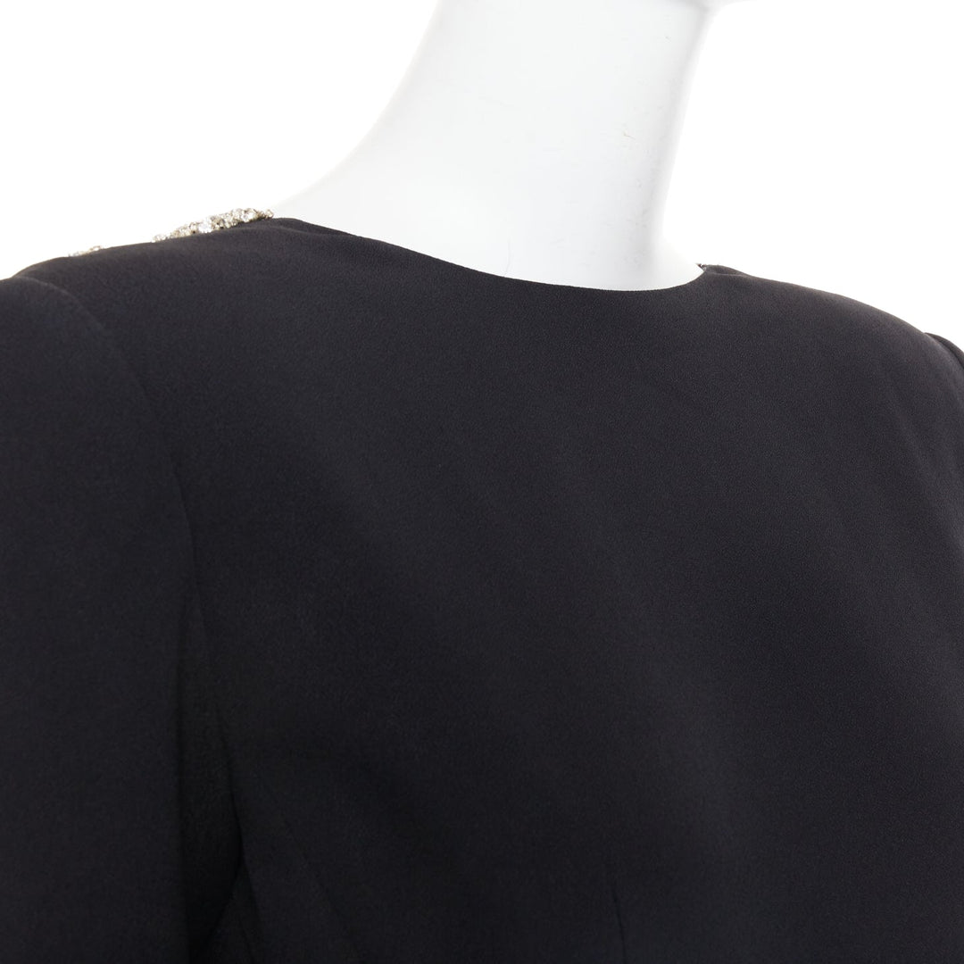 ALEXANDRE VAUTHIER COUTURE 2023 Runway black crystal embellished open back dress