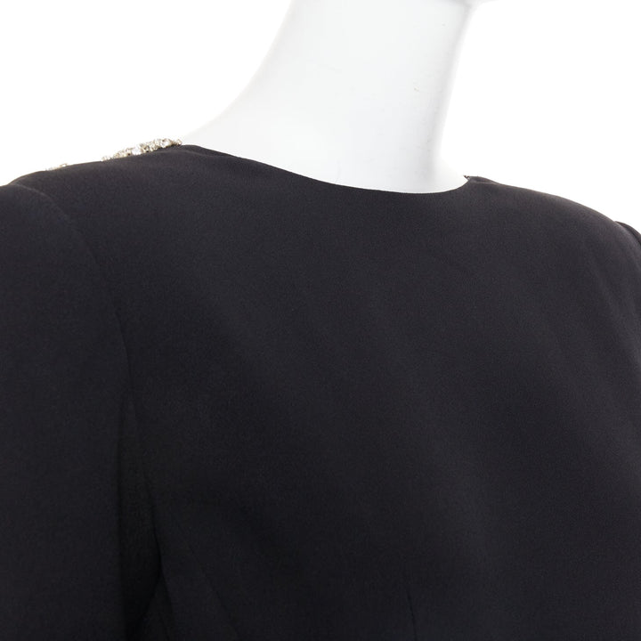 ALEXANDRE VAUTHIER COUTURE 2023 Runway black crystal embellished open back dress
