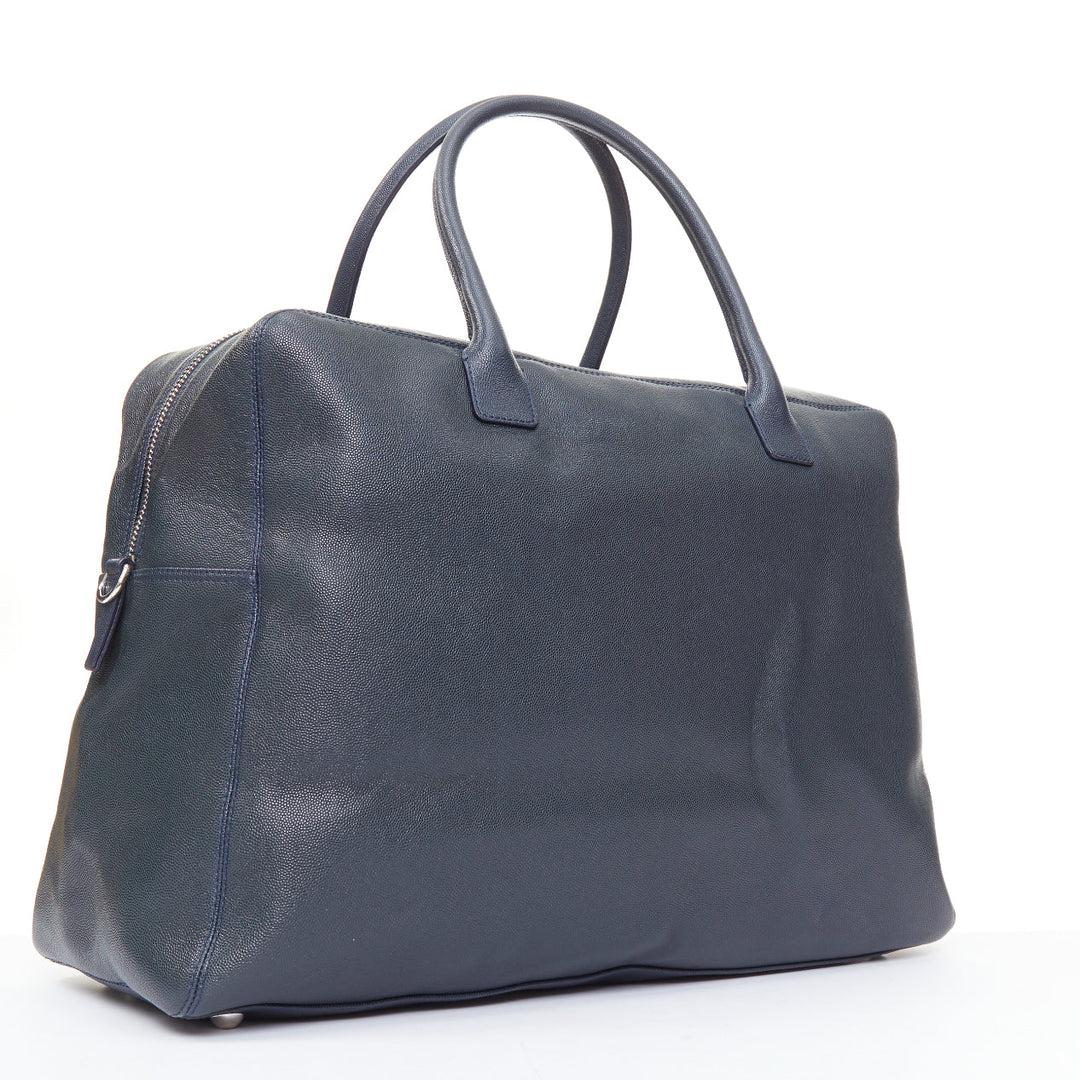 CHANEL 2012 Neo Executive Bowling Overnighter Duffle black leather travel bag