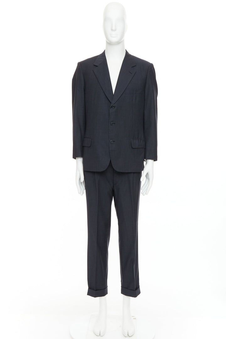 BRIONI Cesare navy pinstripe wool blazer suit set IT52 XL