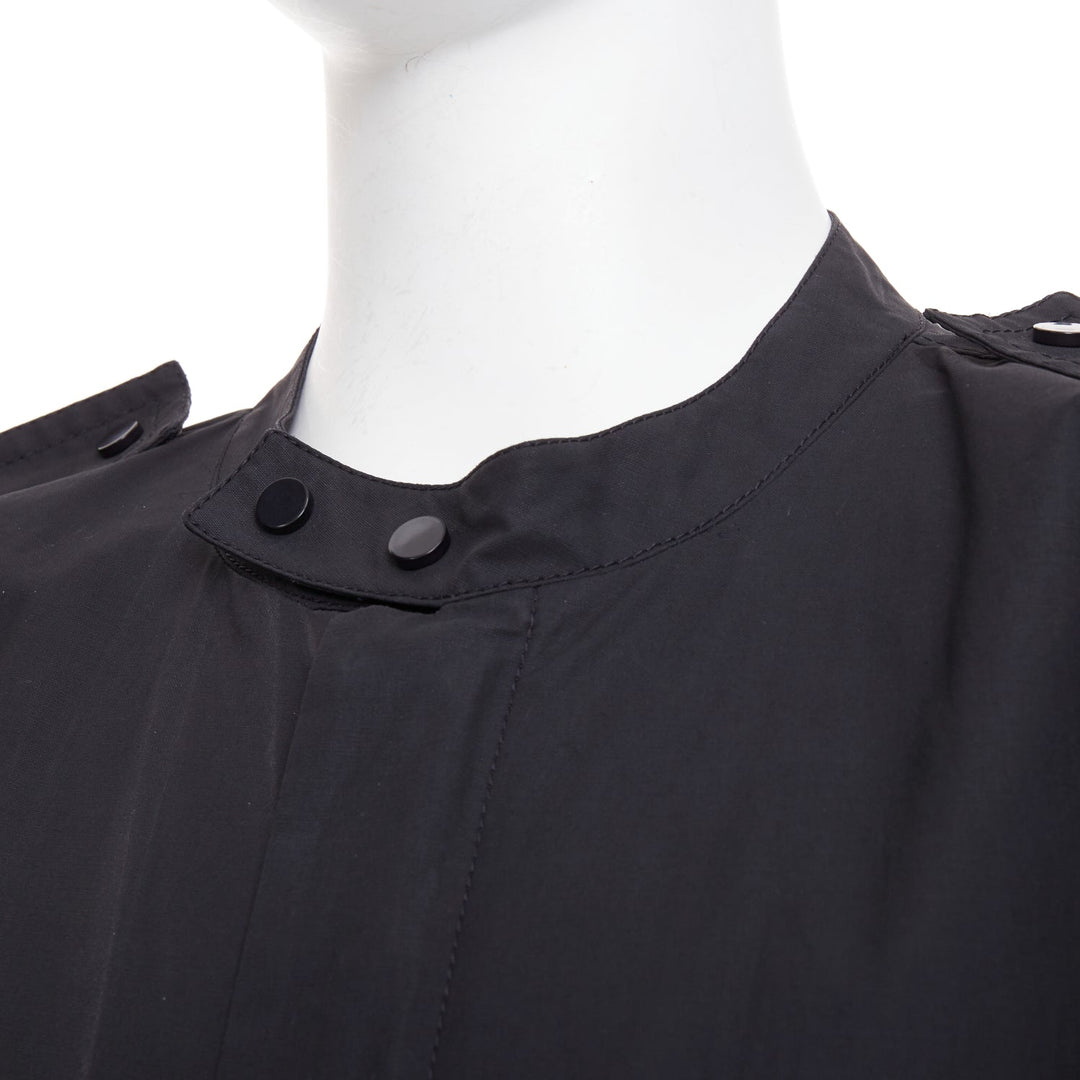 BOTTEGA VENETA 2020 Runway black cotton sleeveless utility jumpsuit IT46 S