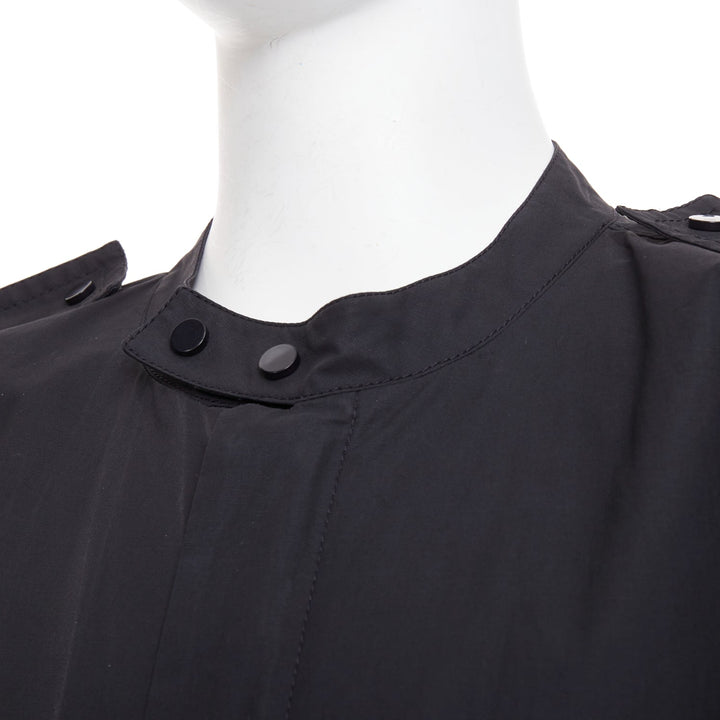 BOTTEGA VENETA 2020 Runway black cotton sleeveless utility jumpsuit IT46 S