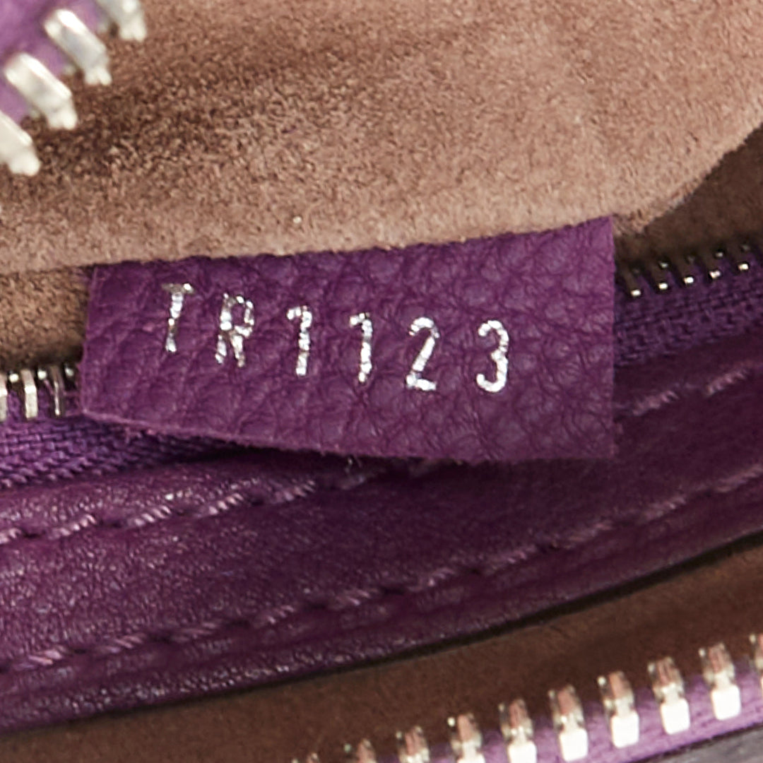 LOUIS VUITTON Sofia Coppola SC Bag BB violet purple calfskin leather satchel bag