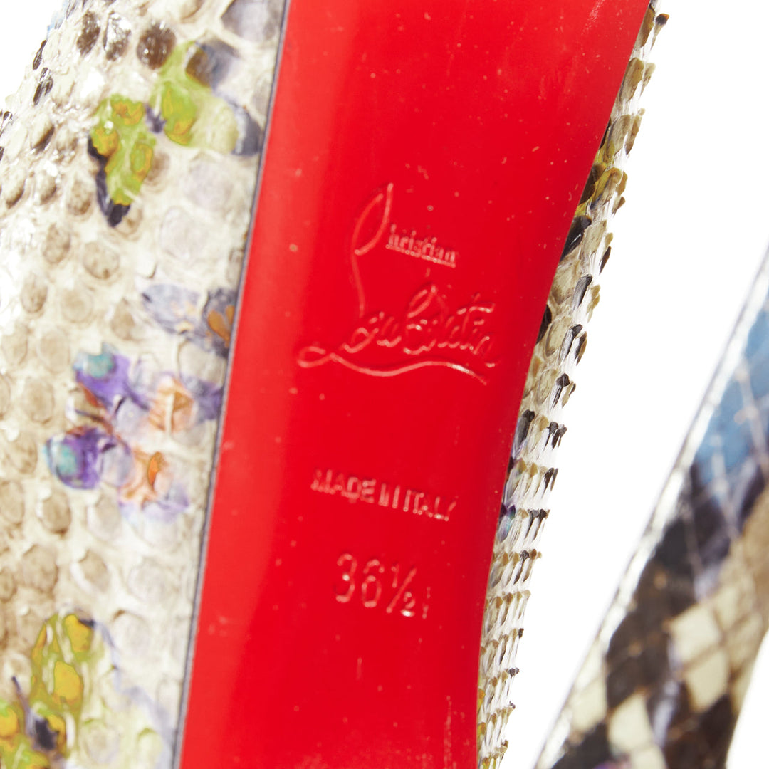 CHRISTIAN LOUBOUTIN Highness 160 butterfly leather platform peep heels EU36