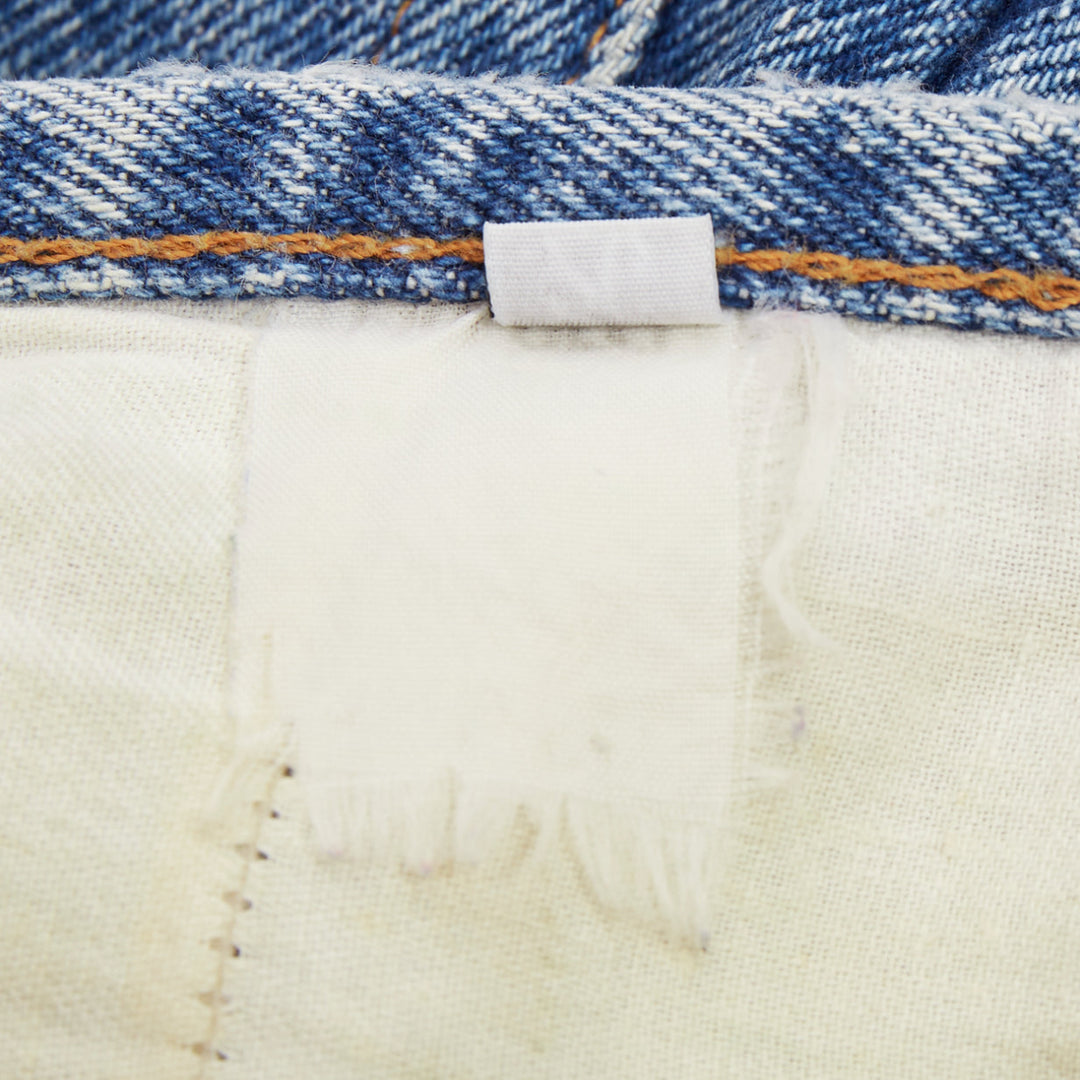 FIORUCCI Vintage washed blue panelled high waisted slim straight jeans 26" S