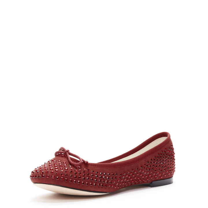 REPETTO 60 Anniversary Limited Edition red crystal suede ballet flats EU37