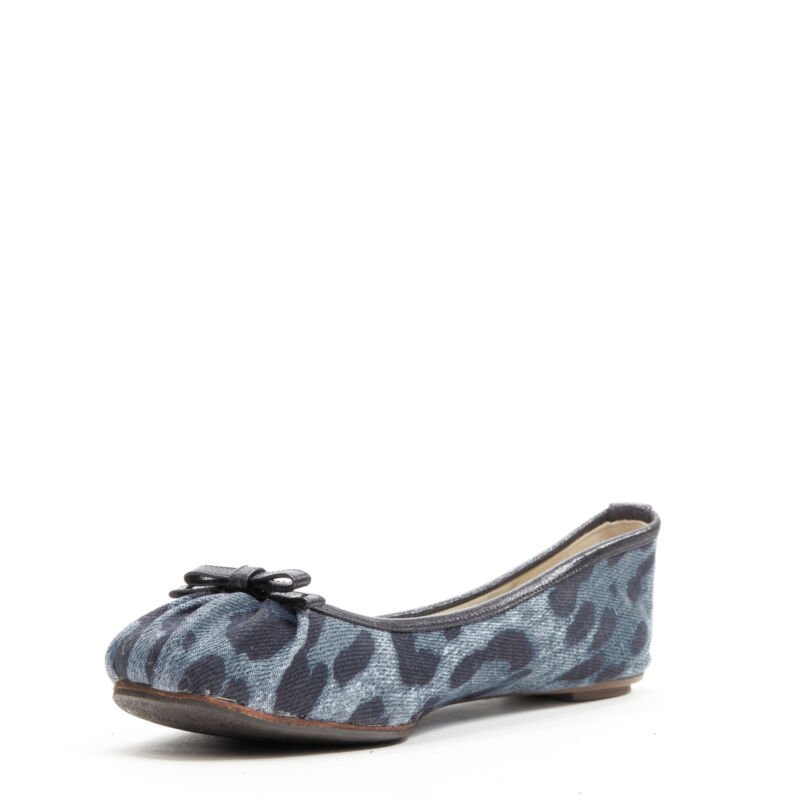 Female mannequin wearing Dolce Gabbana Blue Denim Women Flats in Size EU36.5 | Available at JHROP