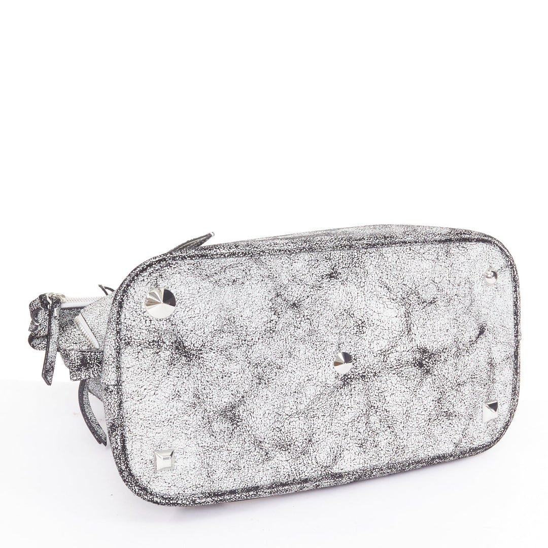 MAISON MARGIELA 2025 5AC Loved to Death Medium cracked paint black leather bag