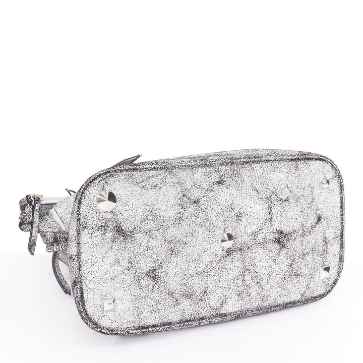 MAISON MARGIELA 2025 5AC Loved to Death Medium cracked paint black leather bag