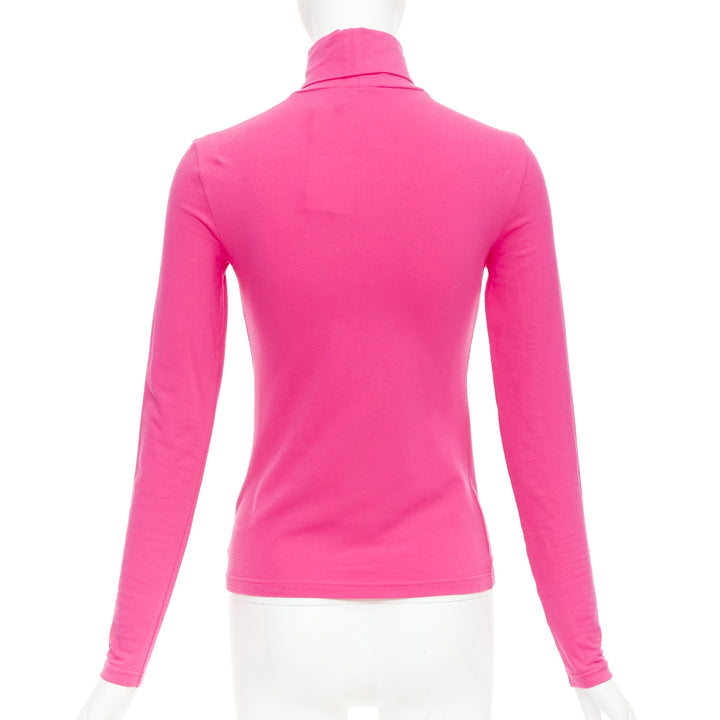 CALVIN KLEIN 205W39NYC Superfine pink embroidered logo long sleeve turtleneck L