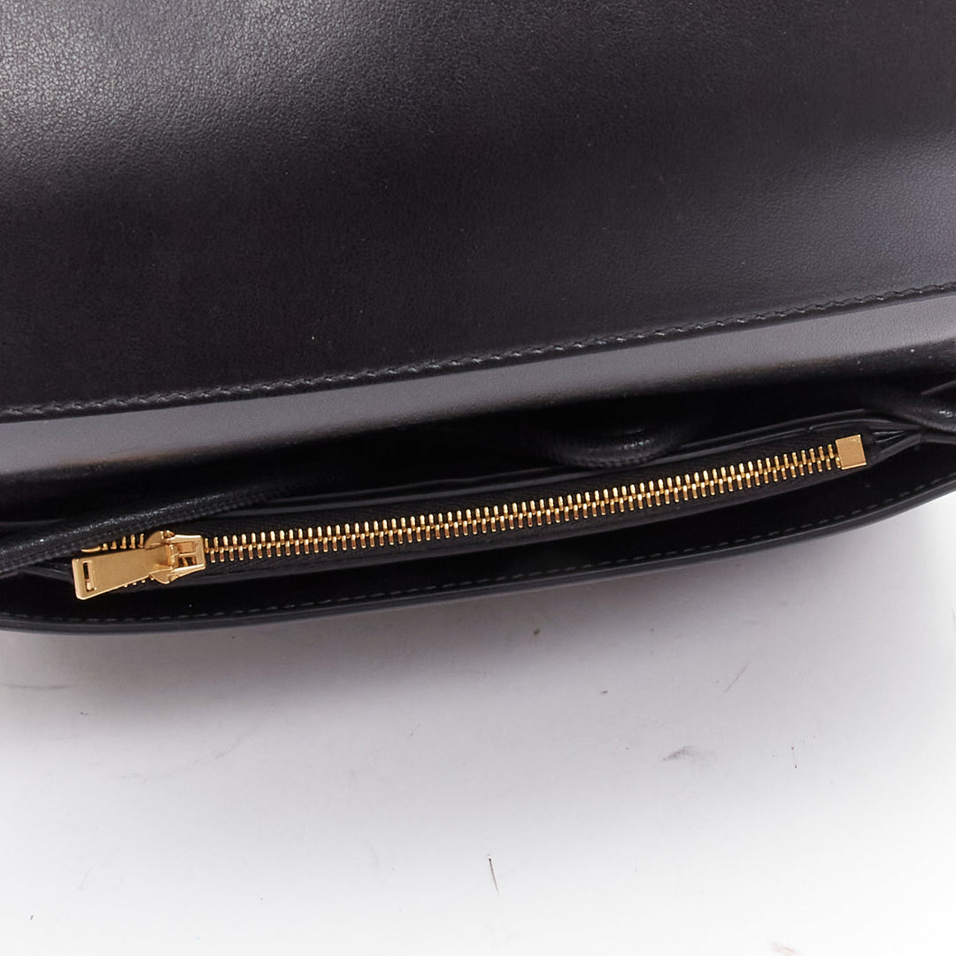 BOTTEGA VENETA Cassette black maxi woven intrecciato leather crossbody mini bag