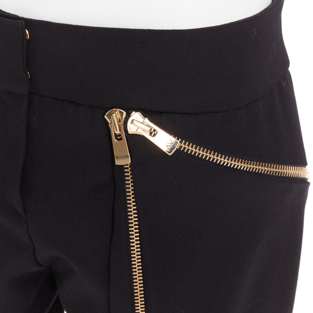 ALEXANDRE VAUTHIER COUTURE SS2016 Runway black gold zip cargo pocket harem pants