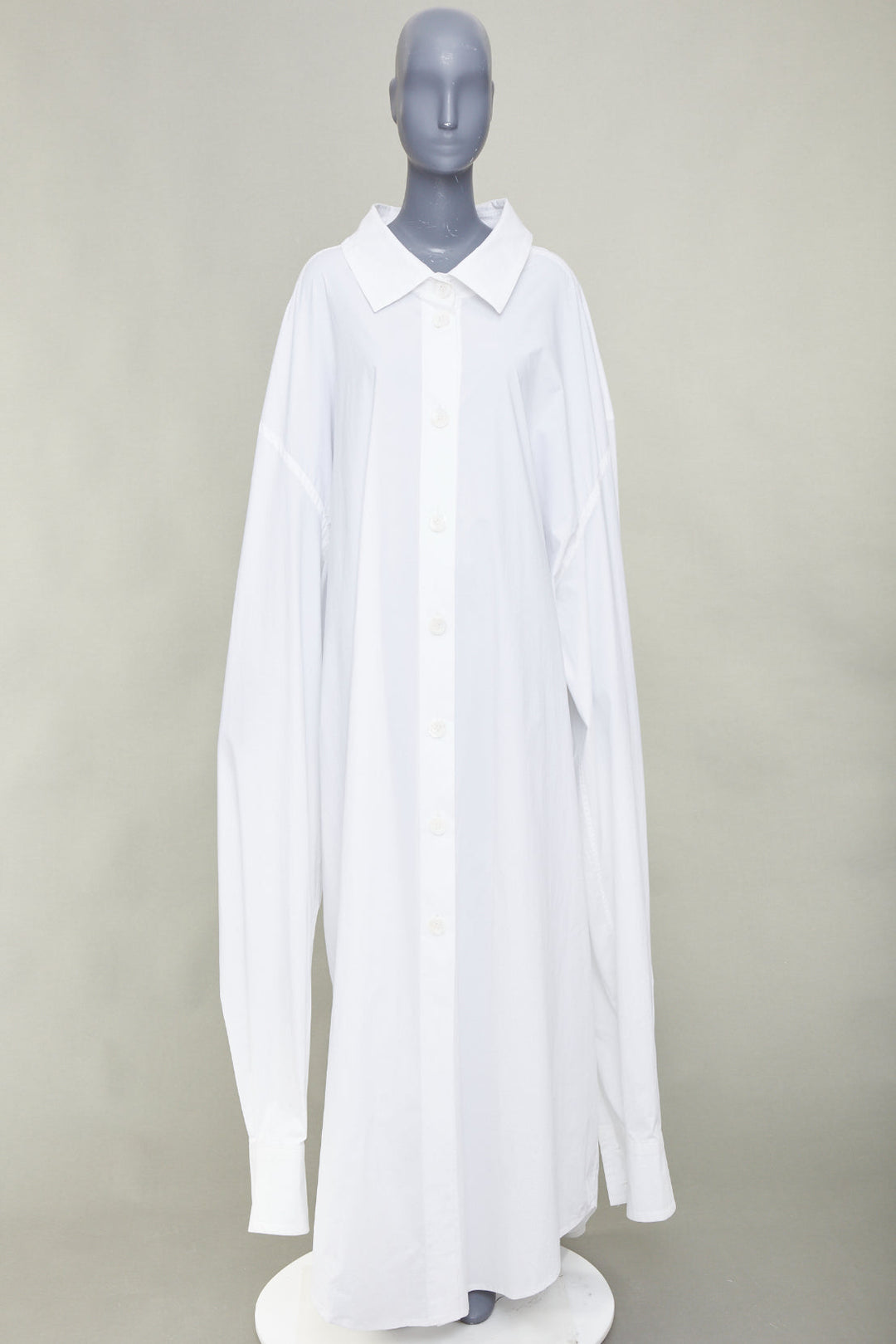 MOSCHINO Couture! white cotton poplin oversized maxi shirt dress IT50