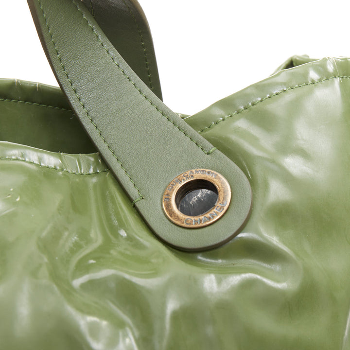 CHANEL 2011 Harrods Limited Edition Cabas green PVC North South Shopper bag