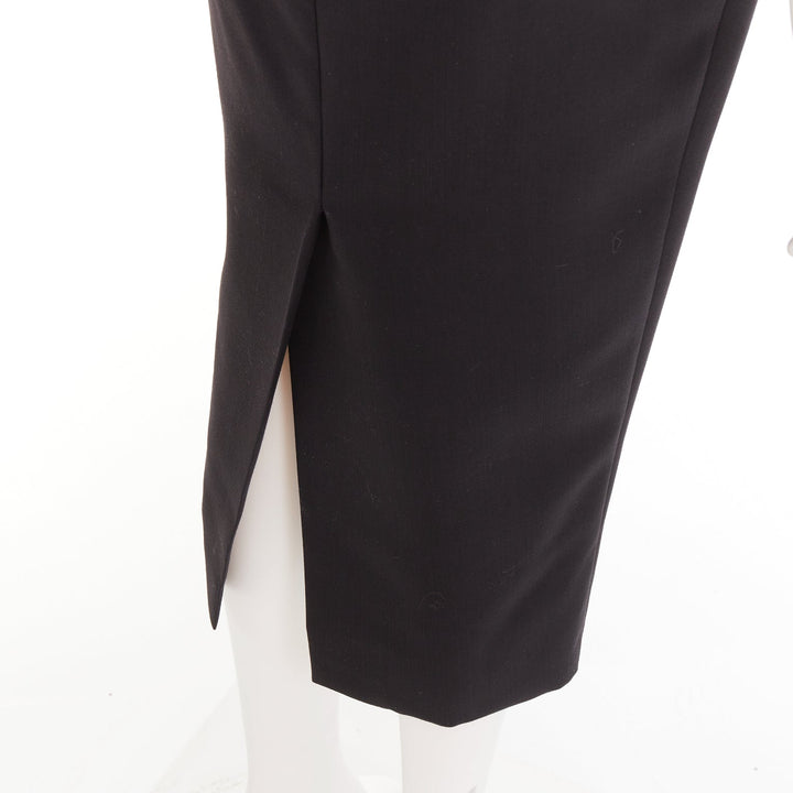 ALEXANDRE VAUTHIER COUTURE AW2019 Runway black grain de poudre high waist skirt