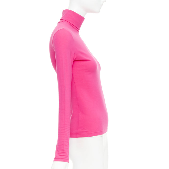 CALVIN KLEIN 205W39NYC Superfine pink embroidered logo long sleeve turtleneck L