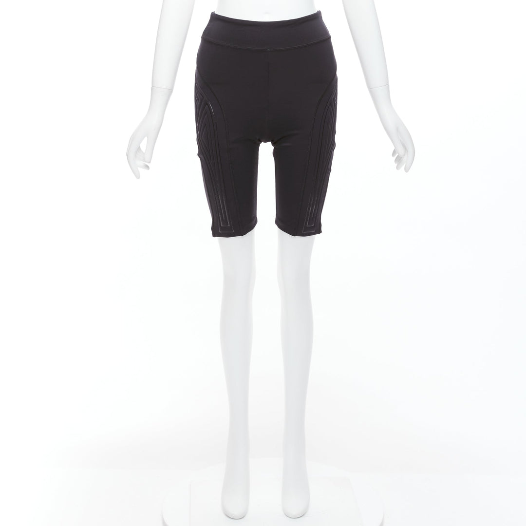 FENDI 2019 FFreedom black neoprene rubber compression biker shorts IT40 S