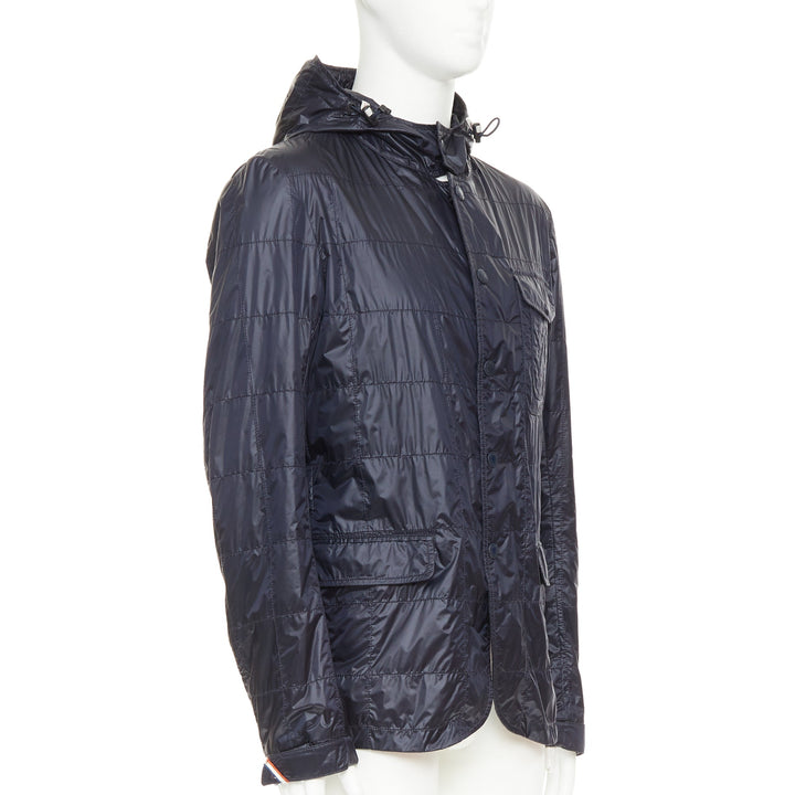 MONCLER Sauldre Giubbotto navy nylon lightweight quilted field jacket Sz.4 XL