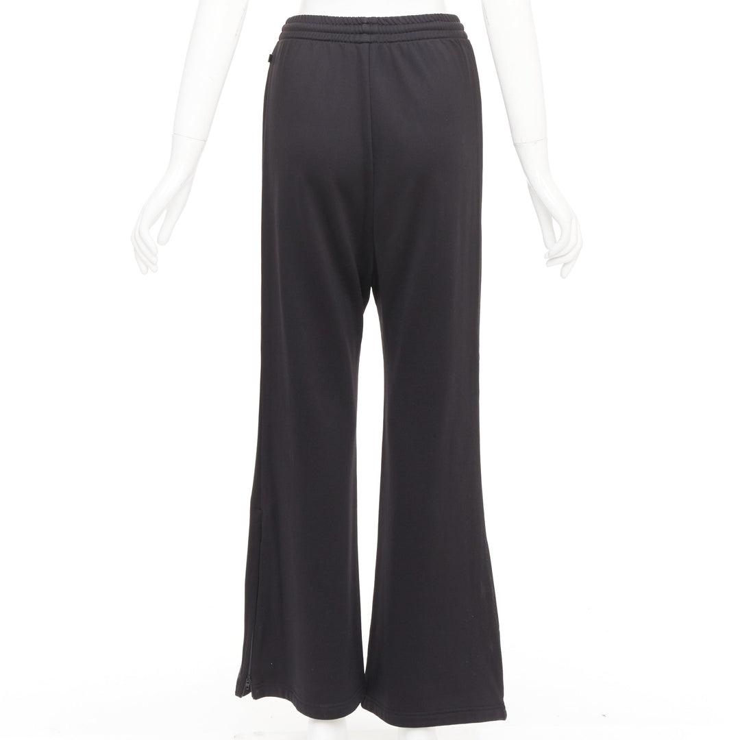 BALENCIAGA 2021 Demna high waist side zip flare knit jogger pants FR34 XS
