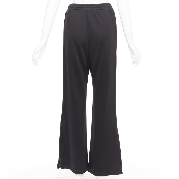 BALENCIAGA 2021 Demna high waist side zip flare knit jogger pants FR34 XS