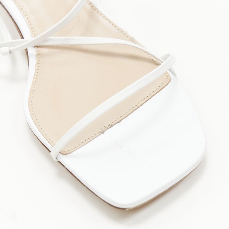 JACQUEMUS Les Sandales white minimal decorative ball heel sandal EU38