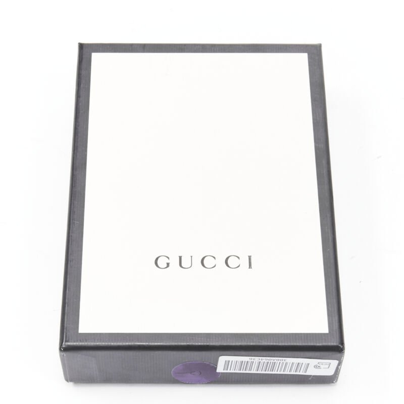 GUCCI 570660 Zumi grey leather GG Horsebit bi-fold wallet on chain mini bag