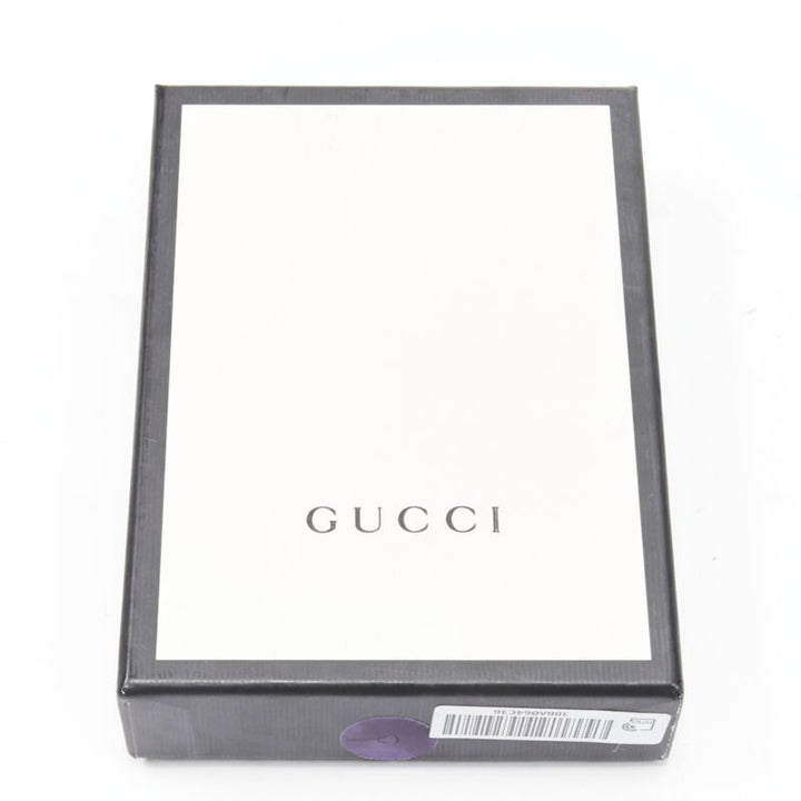 GUCCI 570660 Zumi grey leather GG Horsebit bi-fold wallet on chain mini bag