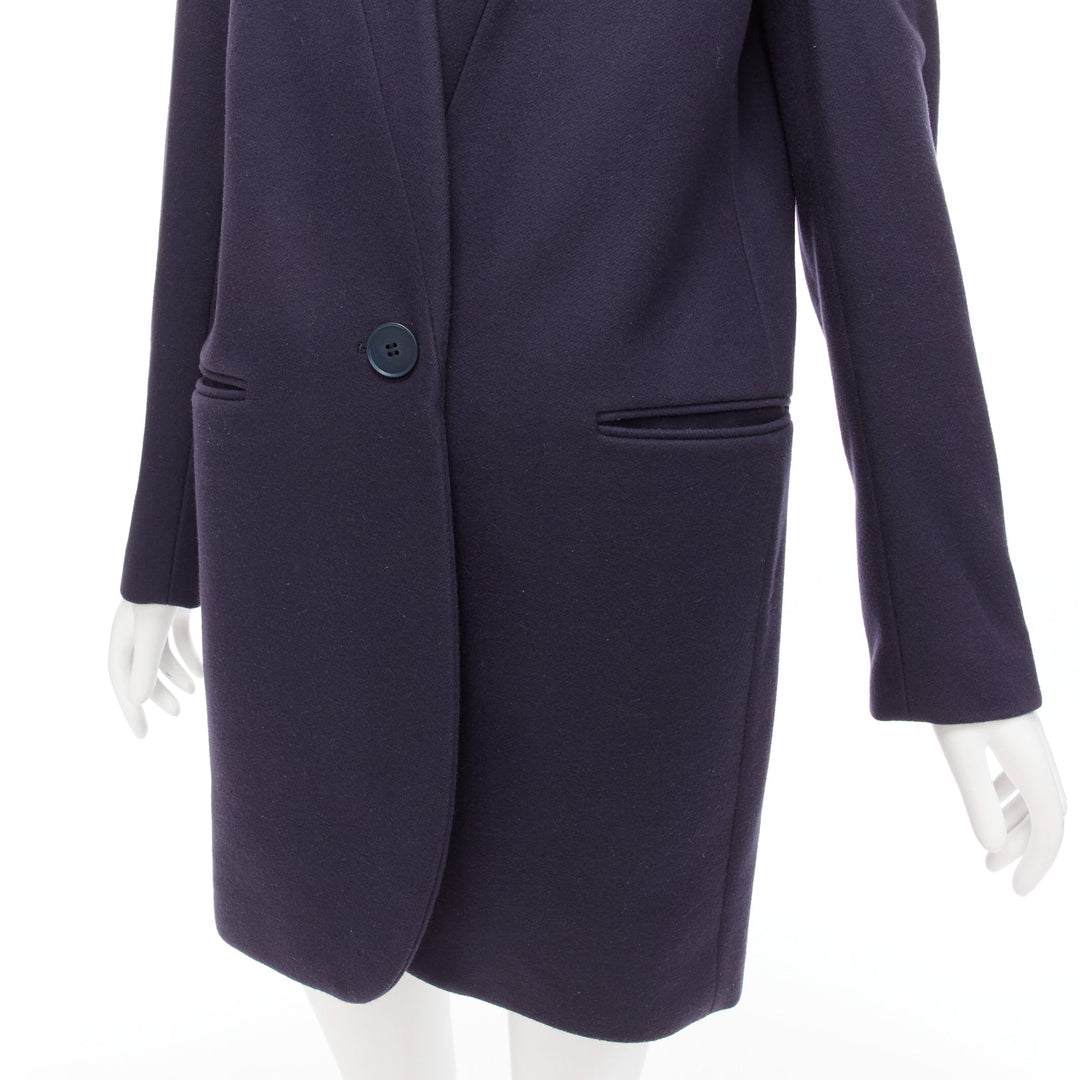 STELLA MCCARTNEY 2013 Bryce navy wool cashmere longline blazer coat IT42 M