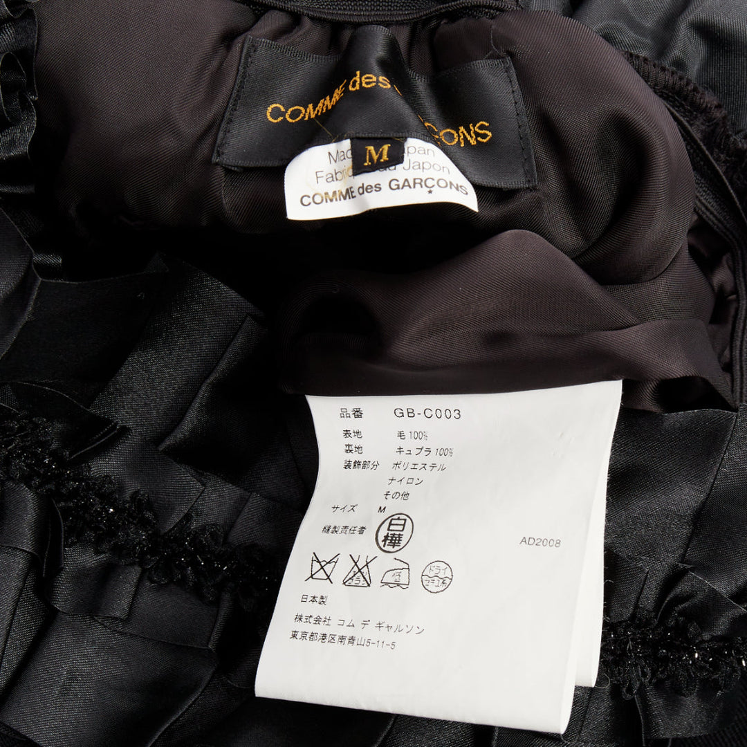 rare COMME DES GARCONS 2008 Runway Bad Taste caged deconstructed trench dress M
