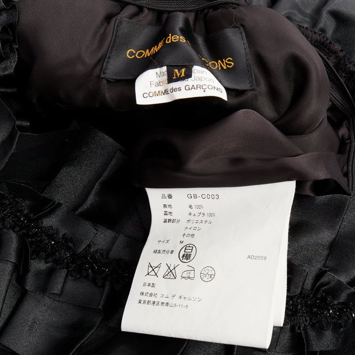 rare COMME DES GARCONS 2008 Runway Bad Taste caged deconstructed trench dress M