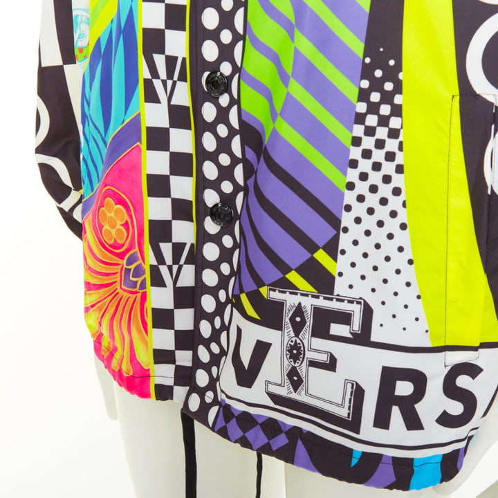 VERSACE 2020 Runway Pop Temple print nylon windbreaker shirt jacket EU52 XL
