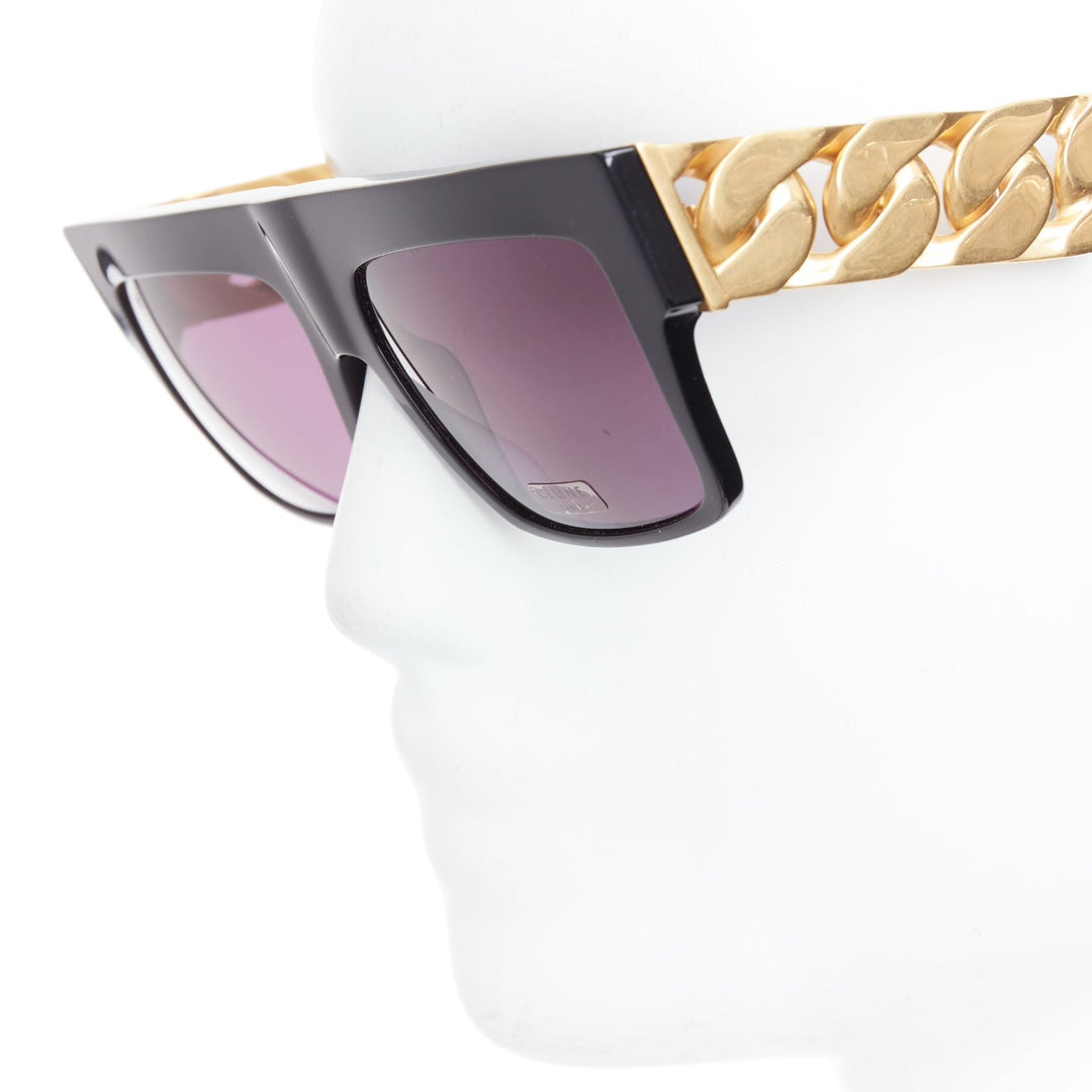 rare CELINE Phoebe Philo Runway CL41019S gold chunky chain metal sunglasses