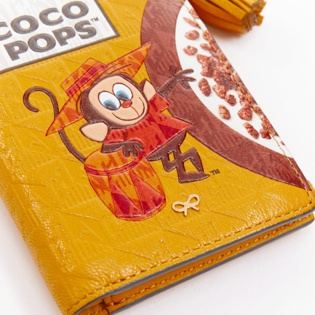rare ANYA HINDMARCH 2014 Runway Coco Pops embossed leather folding wallet
