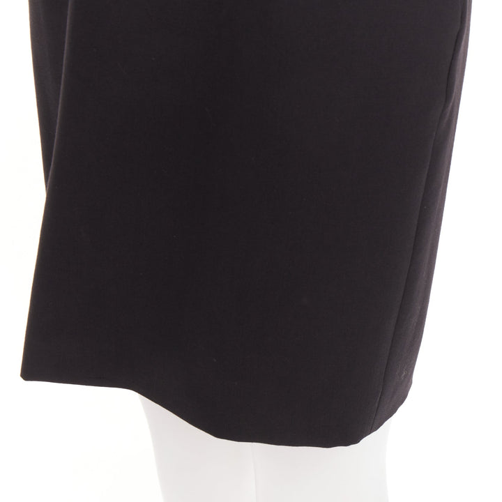 ALEXANDRE VAUTHIER SS2024 Runway black satin ruched sequin cummerband mini dress