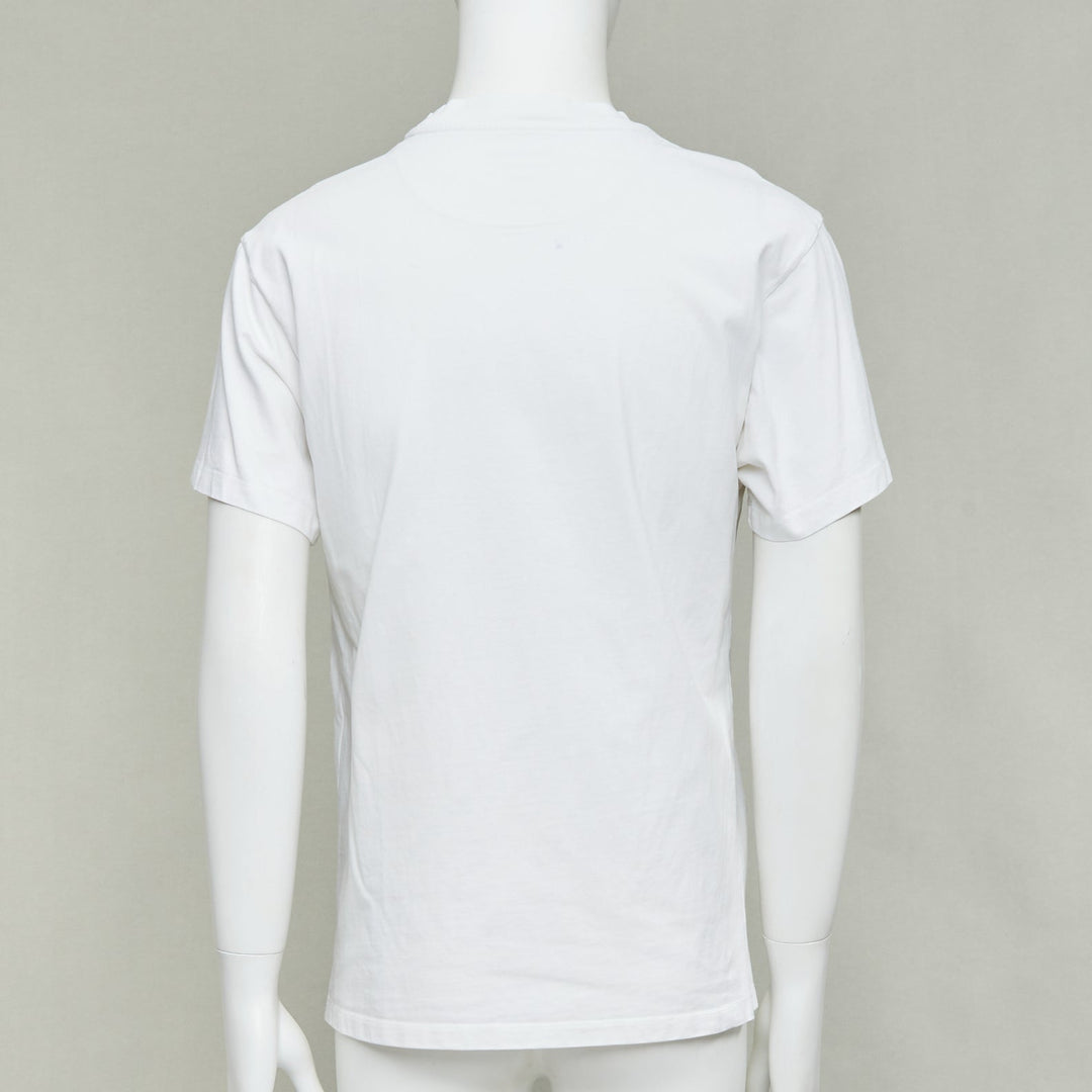 JIL SANDER Set of 3 white cotton black logo patch crew neck tshirt S