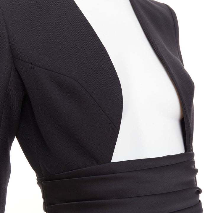 ALEXANDRE VAUTHIER COUTURE AW2020 Runway black open cummerband cropped jacket