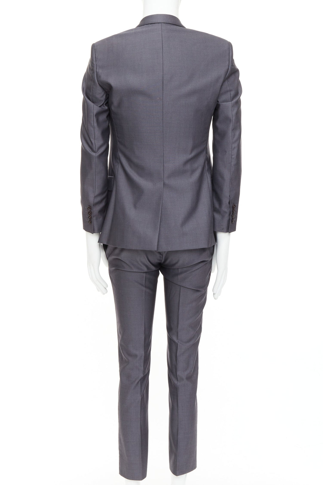 DOLCE GABBANA Martini grey wool silk single breast full canvas 3 pc suit IT44 XS