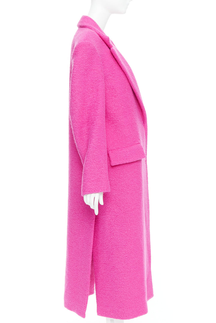 VALENTINO 2022 Runway PPInk hot pink wool blend long coat IT44 L