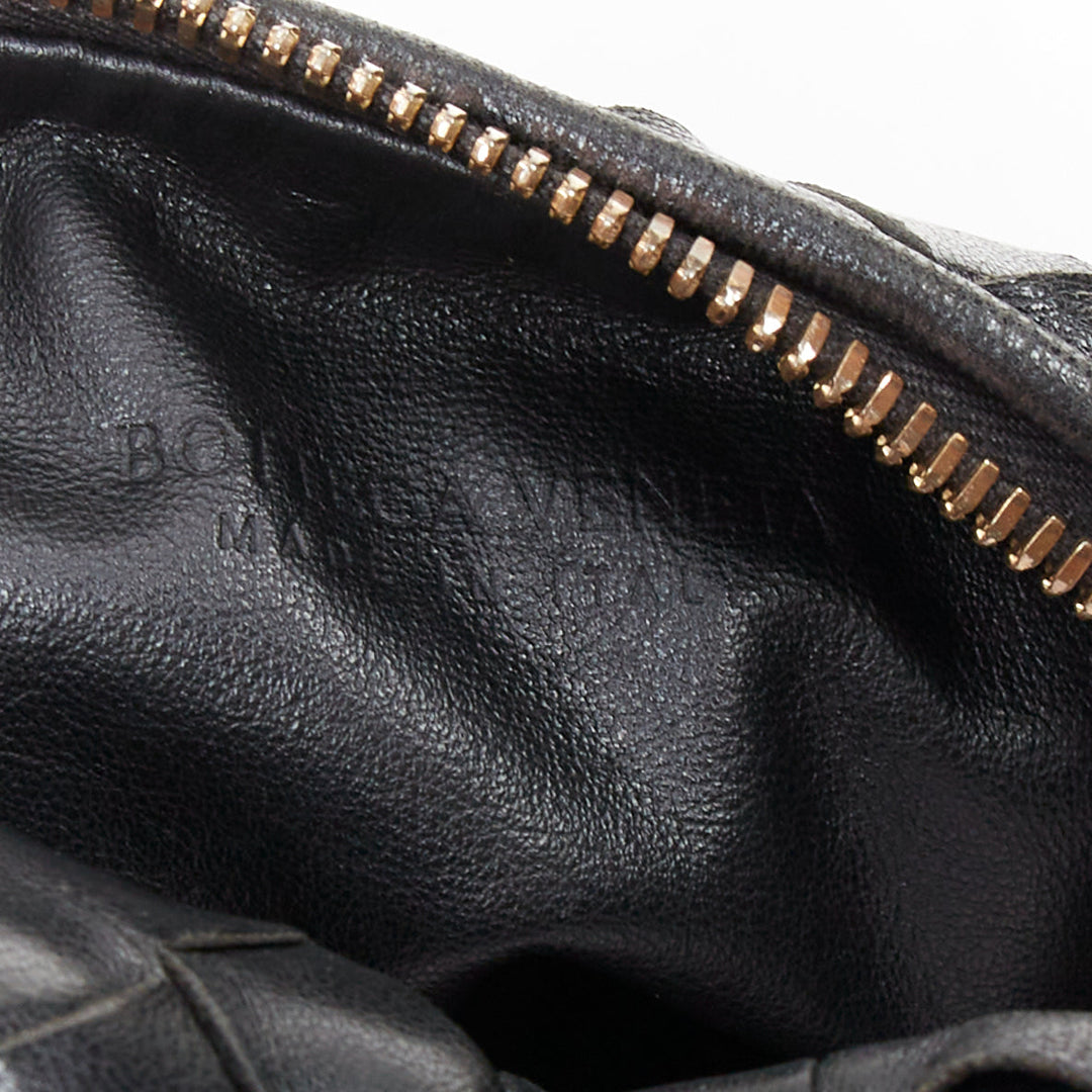 BOTTEGA VENETA 2020 Mini Jodie black Intrecciato nappa leather hobo handbag bag