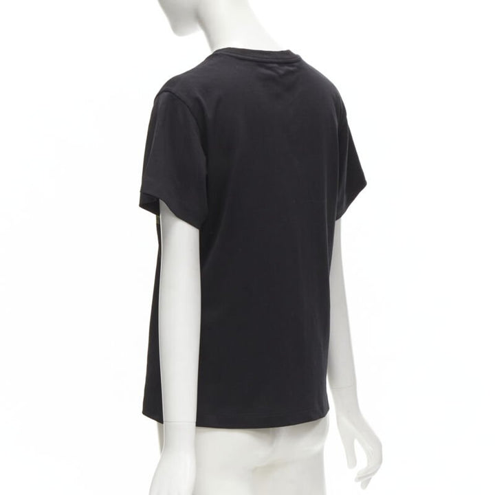 Female mannequin wearing Louis Vuitton by Nicolas Ghesquiere Black Cotton Women T-Shirt in Size  XS | Available at JHROP