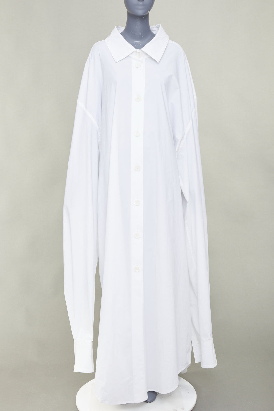 MOSCHINO Couture! white cotton poplin oversized maxi shirt dress IT50