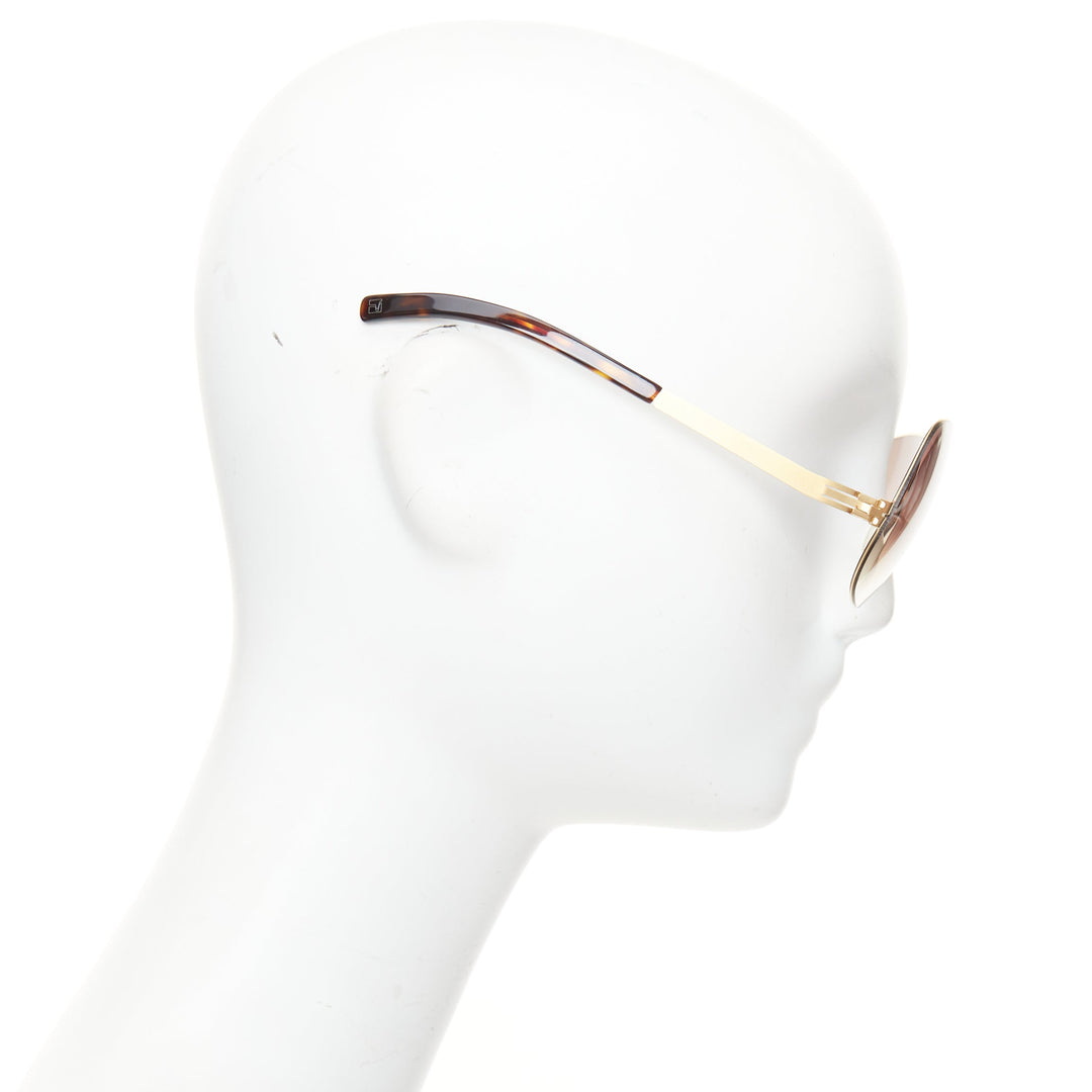 IC BERLIN Tres Chic Lundi matte gold brown gradient butterfly sunglasses