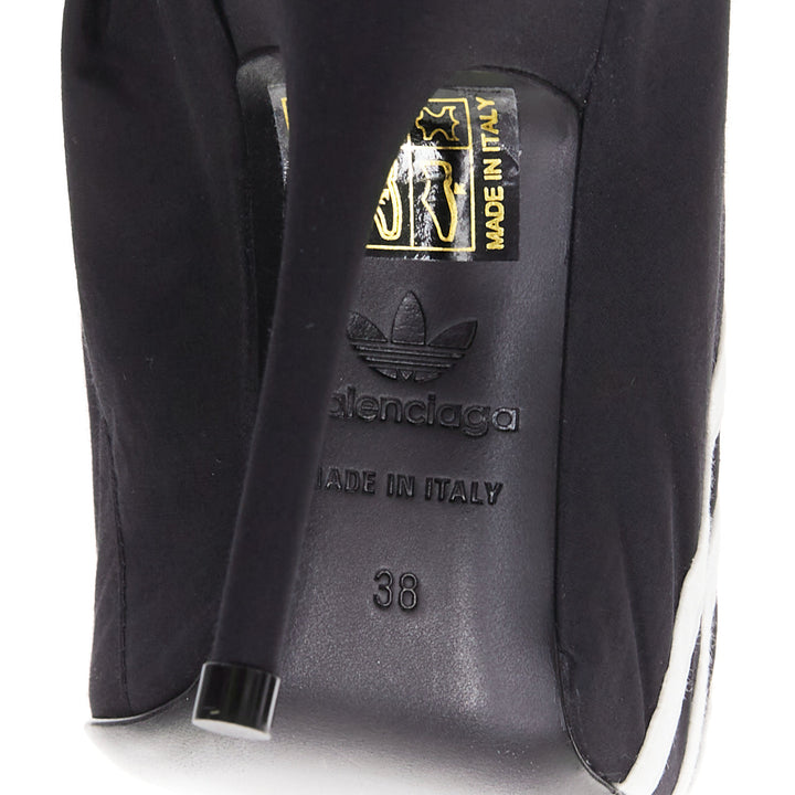 rare BALENCIAGA ADIDAS Demna 2022 Runway Pantashoe Jogginghose black heels EU38