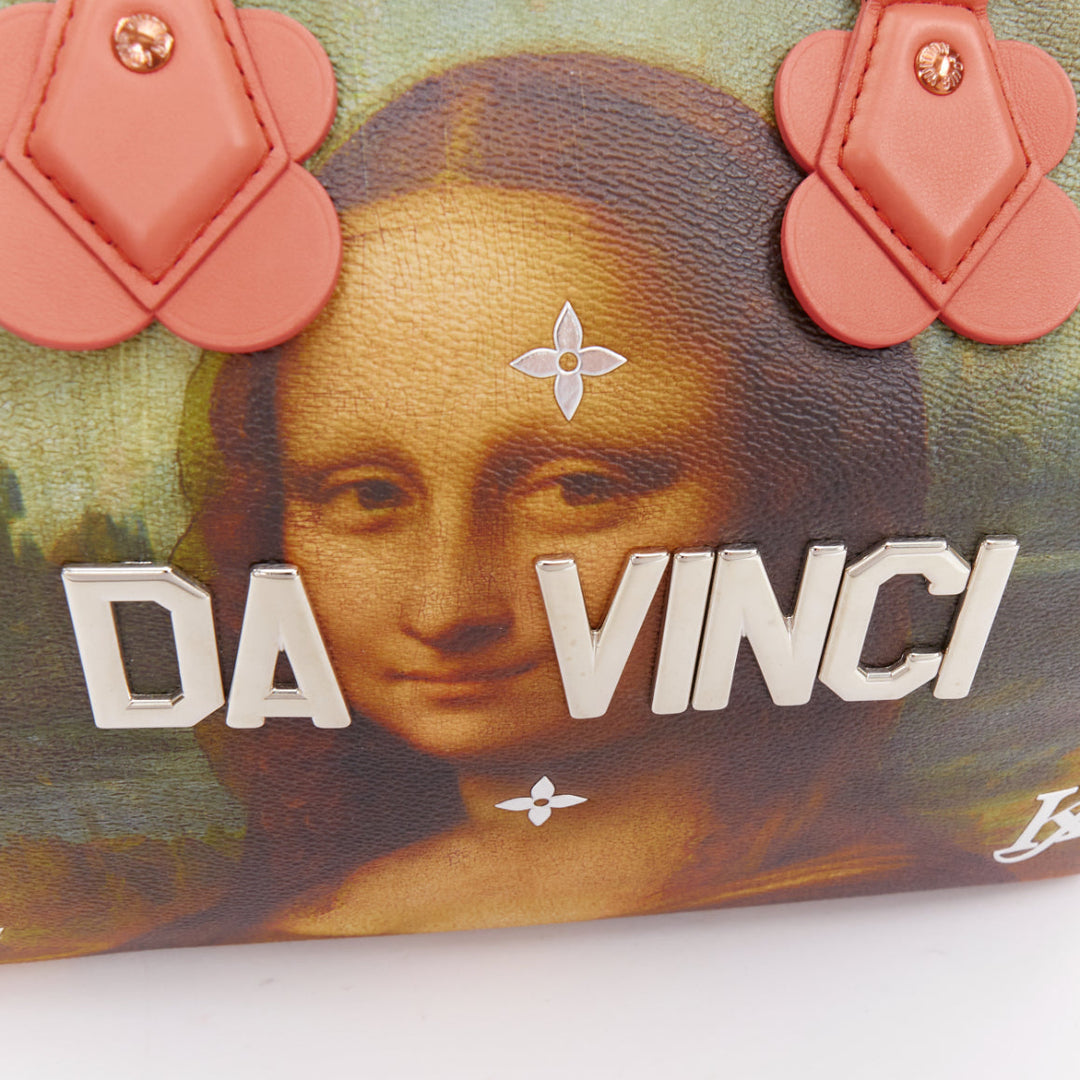 LOUIS VUITTON 2017 Jeff Koons Masters Da Vinci Mona Lisa Speedy 30 bag