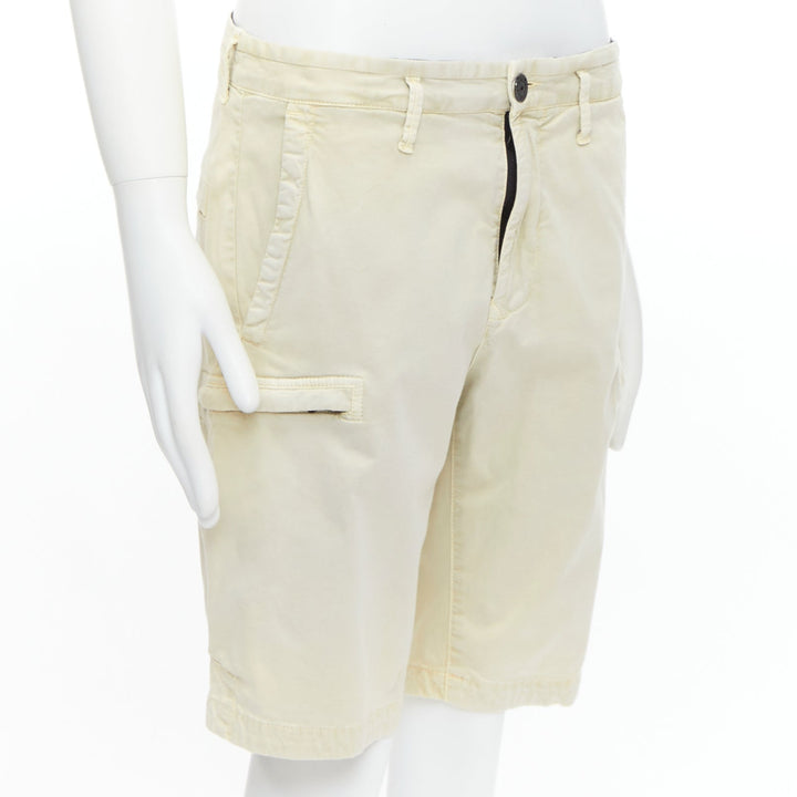 Male mannequin wearing Stone Island Stone Cotton Men Shorts in Size  30 | Available at JHROP