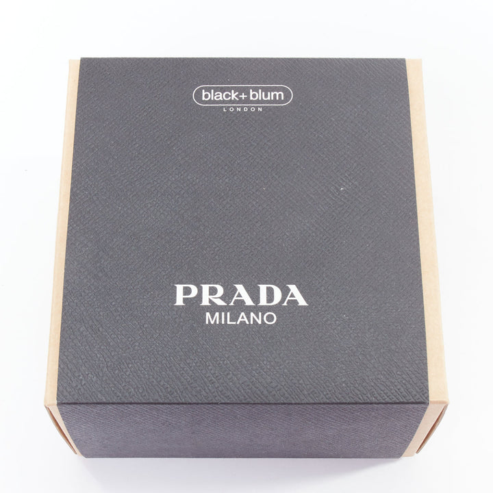PRADA Black+Blum silver black round glass lunch box 750ml