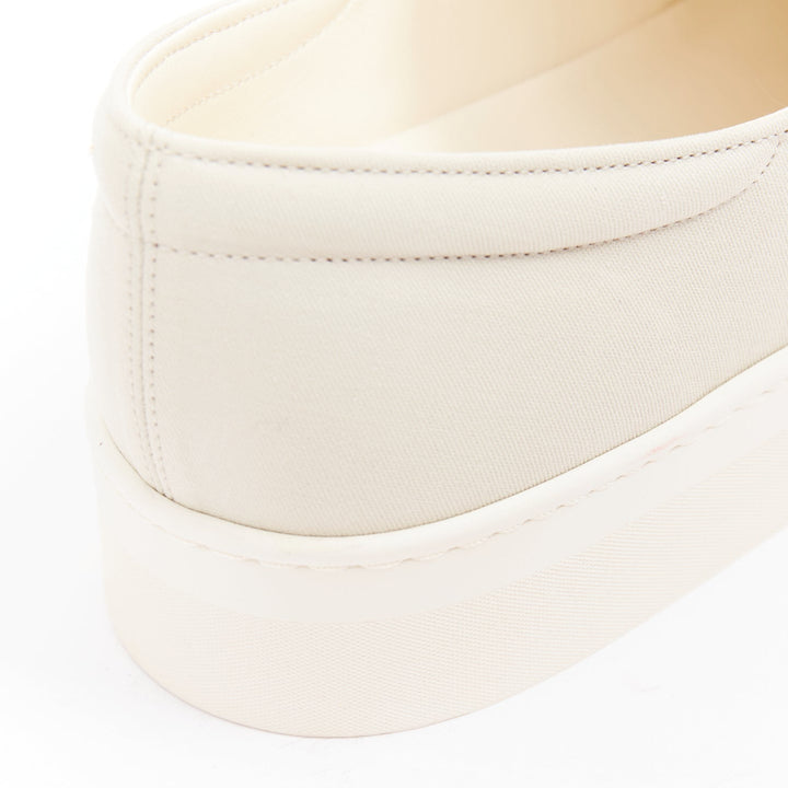 THE ROW Marie H light grey canvas classic platform skate sneaker slip on EU38