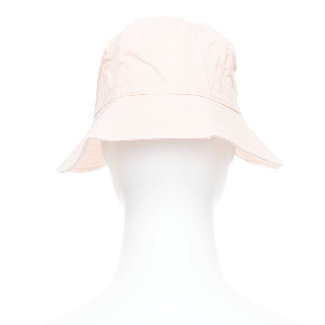 ACNE STUDIOS Pansy Face pink cotton orange smiley bucket hat 59cm