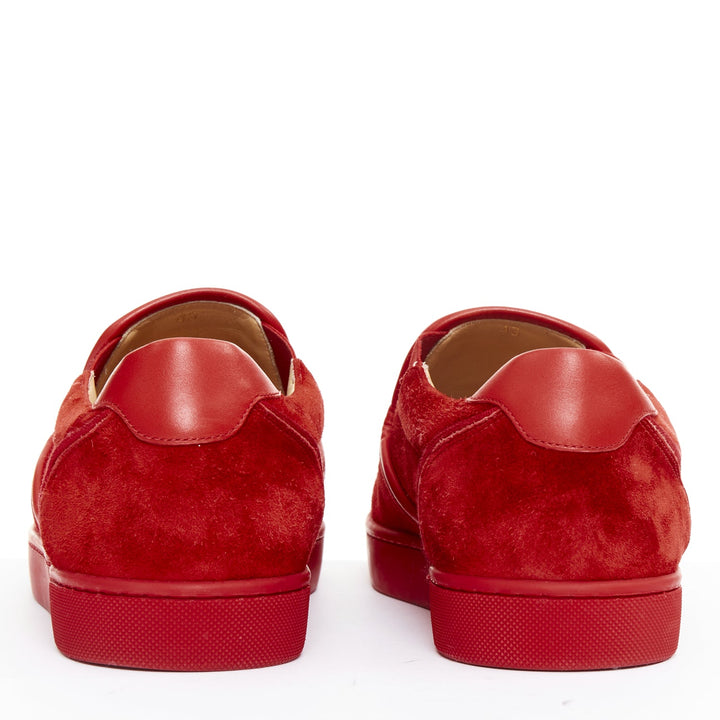 CHRISTIAN LOUBOUTIN Sailor Boat red suede degrade strass crystal sneakers EU43